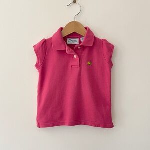 MASTERS Golf EUC Girls Hot Pink Logo Golf Polo Blouse